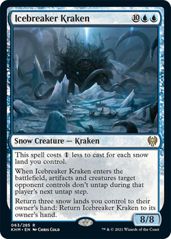 Icebreaker Kraken FOIL Kaldheim PLD Blue Rare MAGIC THE GATHERING CARD ABUGames - Image 1
