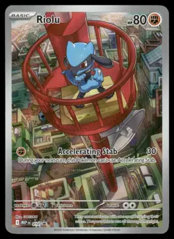 Pokemon Cards Riolu 010 Mega Evolution Promo Holo Promo NM - Image 1