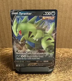 Pokemon TCG Battle Styles Tyranitar v Ultra Rare Card 097/163 NM - Image 1