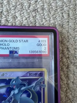 Mewtwo Gold Star 103/110 2006 EX Holon Phantoms Holo Pokemon Card PSA - Image 4