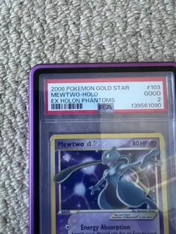 Mewtwo Gold Star 103/110 2006 EX Holon Phantoms Holo Pokemon Card PSA - Image 5