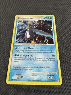 Holo LP-NM Empoleon 4/130 2007 Pokemon Card Diamond & Pearl Holo Rare - Image 3