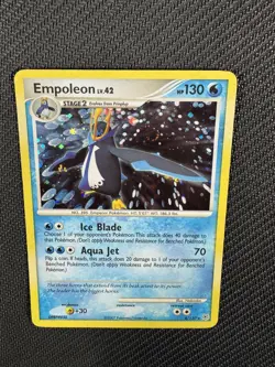 Holo LP-NM Empoleon 4/130 2007 Pokemon Card Diamond & Pearl Holo Rare - Image 4
