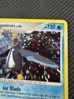 Holo LP-NM Empoleon 4/130 2007 Pokemon Card Diamond & Pearl Holo Rare - Image 5