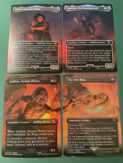 MTG LTR Lord of the Rings Mount Doom Scene Set the One Ring FOIL 448-451 - Image 1