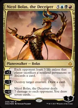 Nicol Bolas, the Deceiver -Foil Medium Play MTG Hour of Devastation - Image 1