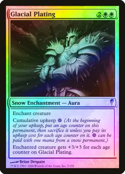 Glacial Plating FOIL Coldsnap HEAVILY PLD White Uncommon MAGIC MTG CARD ABUGames - Image 1