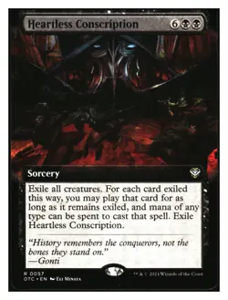Heartless Conscription (Extended Art) Thunder Junction MTG - NM+ *Mythic Relics* - Image 1