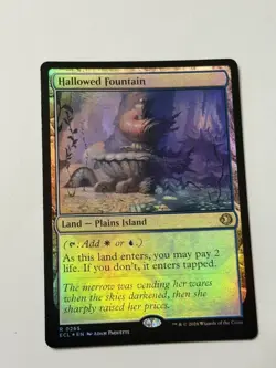 Hallowed Fountain Foil MTG Rare Shock Land Plains Island #0265 - Image 1