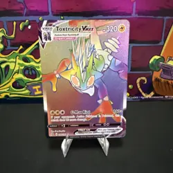 Toxtricity VMAX 196/192 Rebel Clash SWSH Rainbow Secret Rare Pokemon TCG Card NM - Image 1