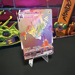 Toxtricity VMAX 196/192 Rebel Clash SWSH Rainbow Secret Rare Pokemon TCG Card NM - Image 2