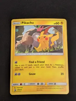 Pikachu -NM- SM234 Sun & Moon Black Star Promo Holo Pokemon TCG - Image 1