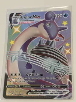 Pokemon TCG Lapras VMAX Holo Rare Card Shining Fates SV111/SV122 - Image 1