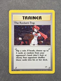 2000 Pokemon The Rocket's Trap 19/132 Team Rocket Holo Rare Trainer WoTC Vintage - Image 1