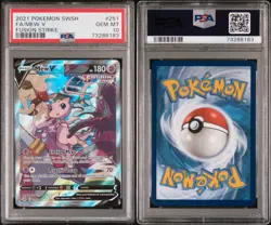 2021 POKEMON SWORD & SHIELD FUSION STRIKE #251 FULL ART/MEW V PSA 10 - Image 5