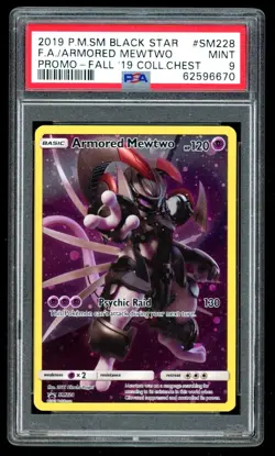 Armored Mewtwo #SM228 PSA 9 MINT 2019 Pokemon S&M Black Star Promo Fall '19 - Image 1