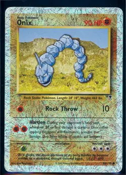 Pokemon LEGENDARY COLLECTION - #84/110 Onix - Reverse Holo - ENG - Damaged - Image 1