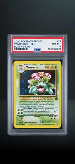 2000 POKEMON PROMO BLACK STAR #13 VENUSAUR-HOLO PSA 8🌟💎🌟with Swirl✨🌀✨ - Image 1