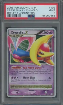Pokemon TCG Cresselia LV.X 103/106 Great Encounters Ultra PSA 9 - Image 1