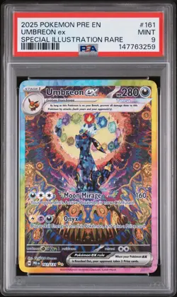 2025 POKEMON PRE EN-PRISMATIC EVOLUTIONS #161 UMBREON EX PSA 9 - Image 1