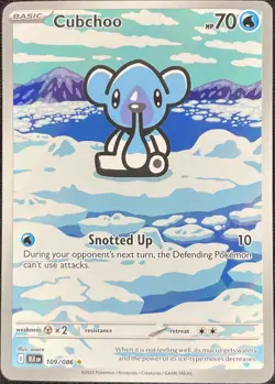 Pokemon Cubchoo Black Bolt 109/086 Illustration Rare NM - Image 1