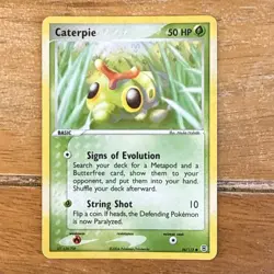 Pokemon TCG Caterpie EX FireRed & LeafGreen 56/112 Holo Common 2004 - LP - Image 1