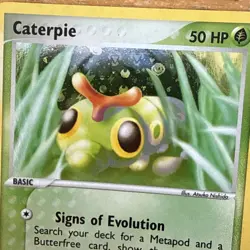Pokemon TCG Caterpie EX FireRed & LeafGreen 56/112 Holo Common 2004 - LP - Image 2