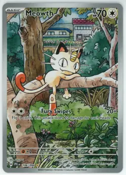 Meowth 106/094 Me02: Phantasmal Flames Holo Pokemon TCG - Image 1