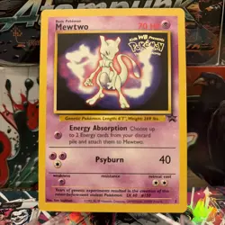 Mewtwo BLACK STAR PROMO #3 ~ Kids WB Presents Pokemon The First Movie STAMP MINT - Image 1
