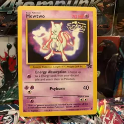 Mewtwo BLACK STAR PROMO #3 ~ Kids WB Presents Pokemon The First Movie STAMP MINT - Image 2