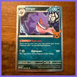 2024 POKEMON TRICK OR TRADE 057 GENGAR COSMOS HOLO - Image 2