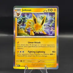 Jolteon 135/165 Holo Rare Pokemon Scarlet & Violet 151 NM - Image 1