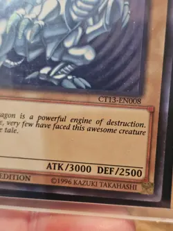 Konami Yu-Gi-Oh! Blue-Eyes White Dragon Ultra Rare Unlimited SDK-001 CT13-EN008 - Image 3