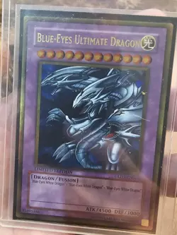 Yugioh Blue-Eyes Ultimate Dragon Limited Ed Gold Ultra Rare GLD1-EN028 JMP-EN005 - Image 3