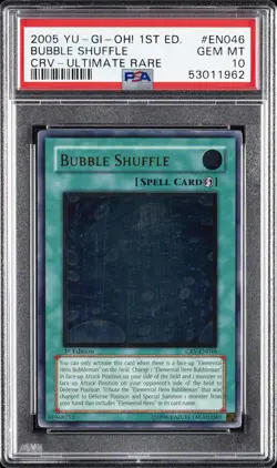 2005 YU-GI-OH! CRV-CYBERNETIC REVOLUTION #EN046 BUBBLE SHUFFLE PSA 10 - Image 1