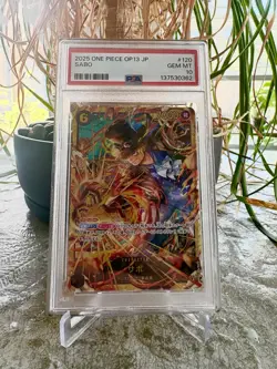 PSA 10 🔥Sabo OP13-120 SEC Carrying on His Will Secret Rare/JAPANESE ONE PIECE🔥 - Image 1