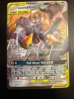 Pokemon Lucario and Melmetal GX SM Unbroken Bonds Card 120/214 - Image 1