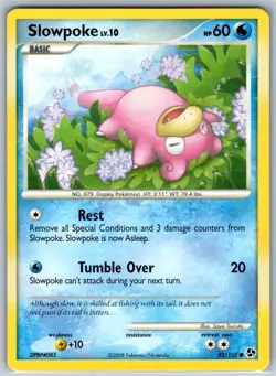 Slowpoke Great Encounters 82/106 MP-LP Pokemon Card - Image 1
