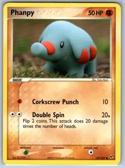 Phanpy Deoxys 69/107 MP-LP Pokemon Card - Image 1