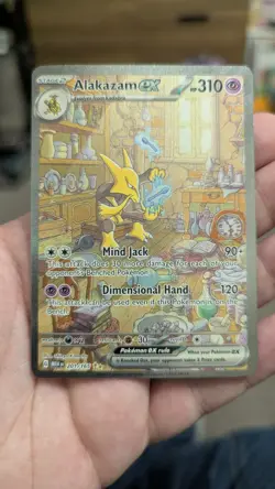 Pokemon TCG Alakazam EX Scarlet & Violet 151 Holo Card 201/165 Mint - Image 1