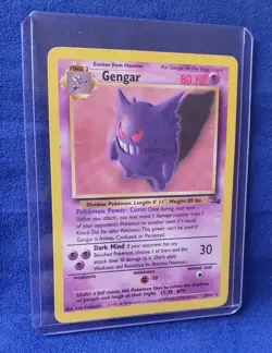 Gengar 20/62: Fossil Set Non-Holo Rare Pokemon Card Vintage WOTC - Image 1