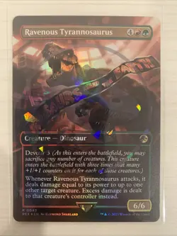MTG: Universe Beyond, Jurassic World, Ravenous Tyrannosaurus, Emblem Foil, MINT! - Image 1
