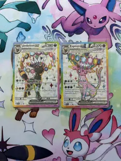 Pokemon TCG: Prismatic Evolutions. Umbreon & Espeon Ex Promo Cards 175 & 176 - Image 1