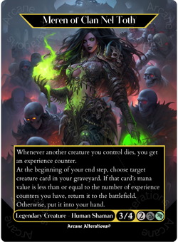 Meren of Clan Nel Toth - Full Art Altered Art Custom Cards - Image 1