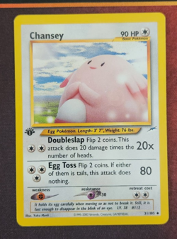 Pokemon 2002 Neo Destiny 1st Edition CHANSEY 31/105 NM - - Image 1