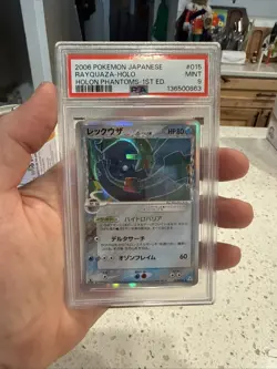 PSA 9 Pokemon Rayquaza Delta 015/052 Holo HOLON PHANTOMS 2006 Japanese 1st ed JP - Image 1