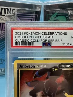 2021 POKEMON CELEBRATIONS CLASSIC COLL #17 UMBREON-GOLD STAR PSA 9 - Image 2