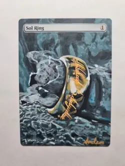 SOL RING ONE RING LOTR LORD RINGS V2 MAGIC ALTERED ART HAND PAINT DEMIAN SOLIS - Image 1
