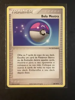 Pokemon Portuguese Master Ball 88/107 EX Deoxys Non Holo Uncommon NM - Image 1