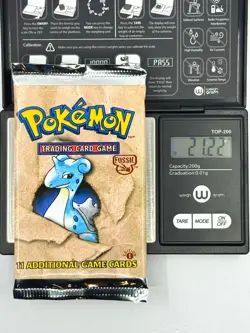 21.22g HEAVY 1st Edition Fossil Lapras Pokemon TCG Sealed Booster Pack - Image 1